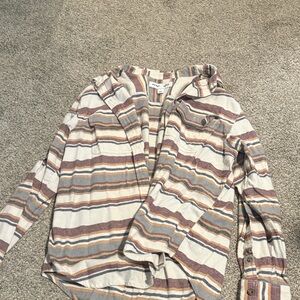 Old Navy Multicolor Striped Casual Button Down Shirt